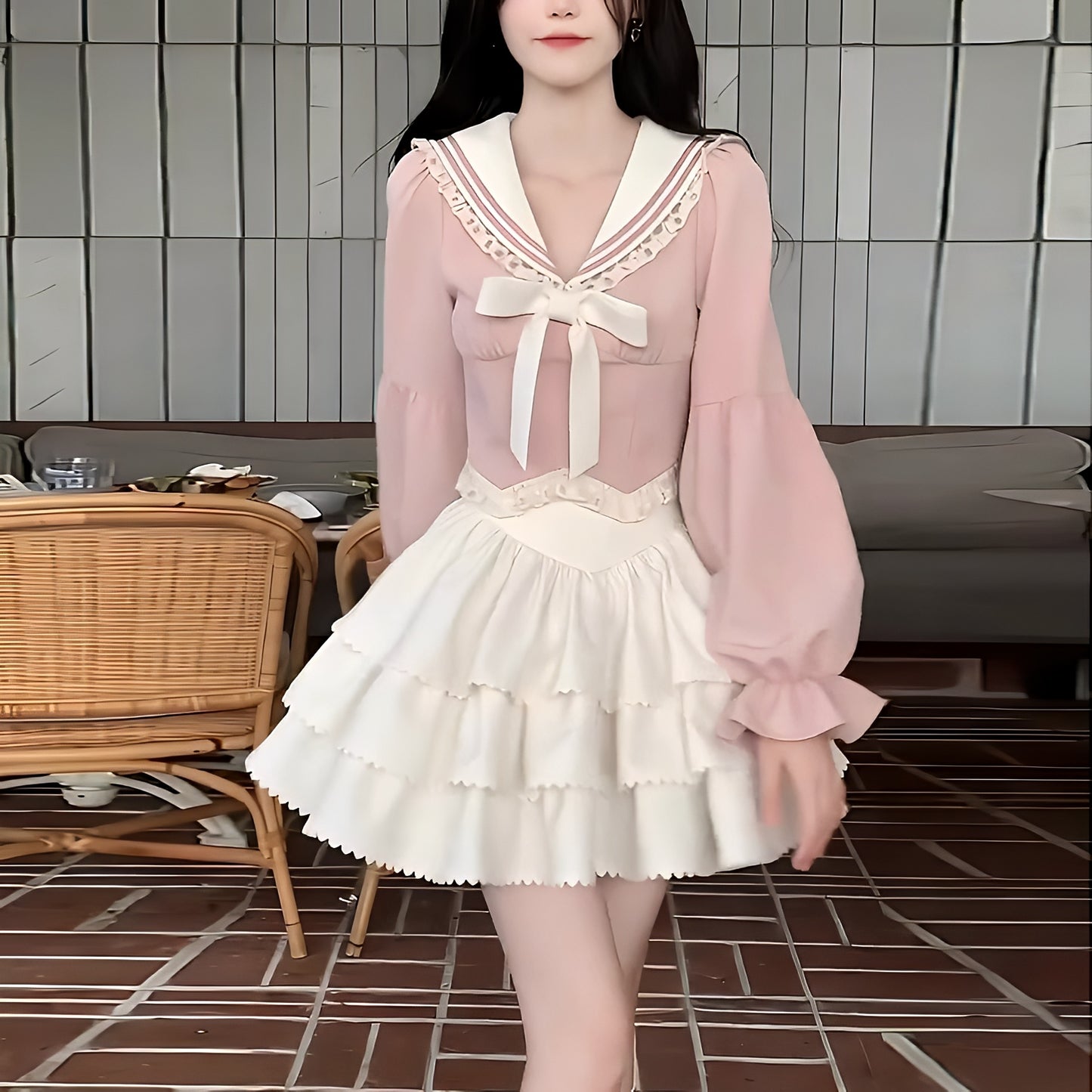 甘いガーリーセットアップ