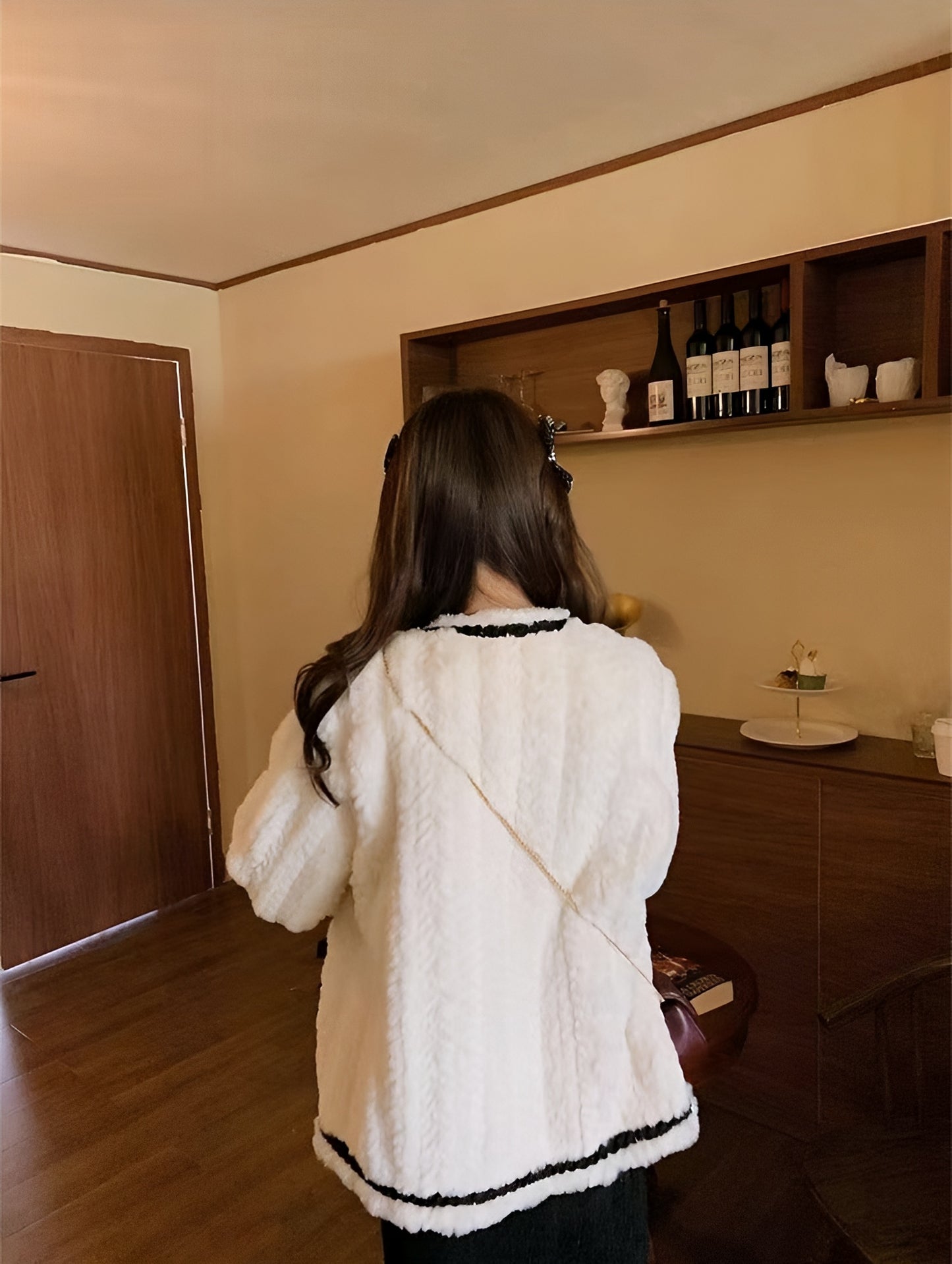 リボンふわもこアウター