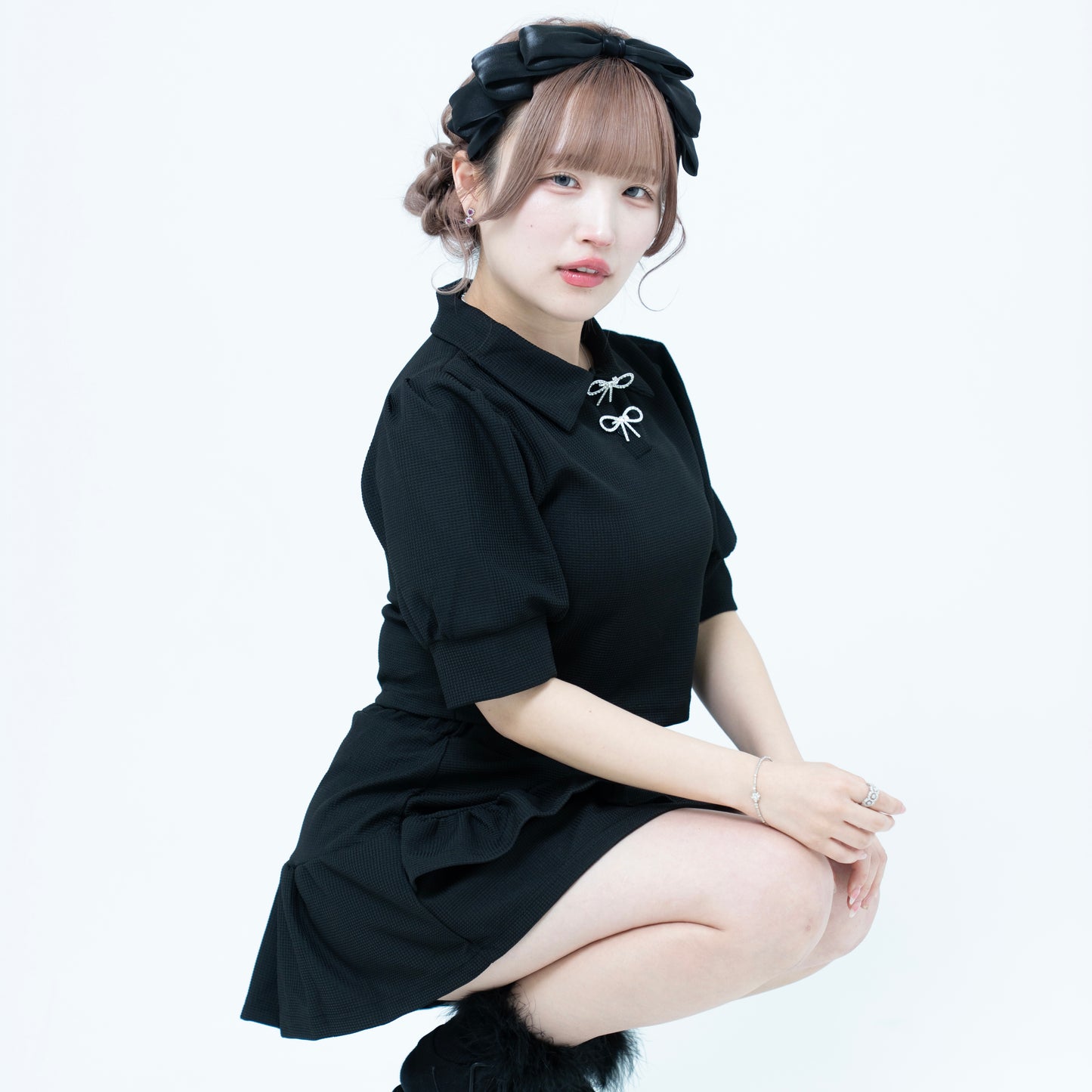 パフスリーブミニスカートセットアップ