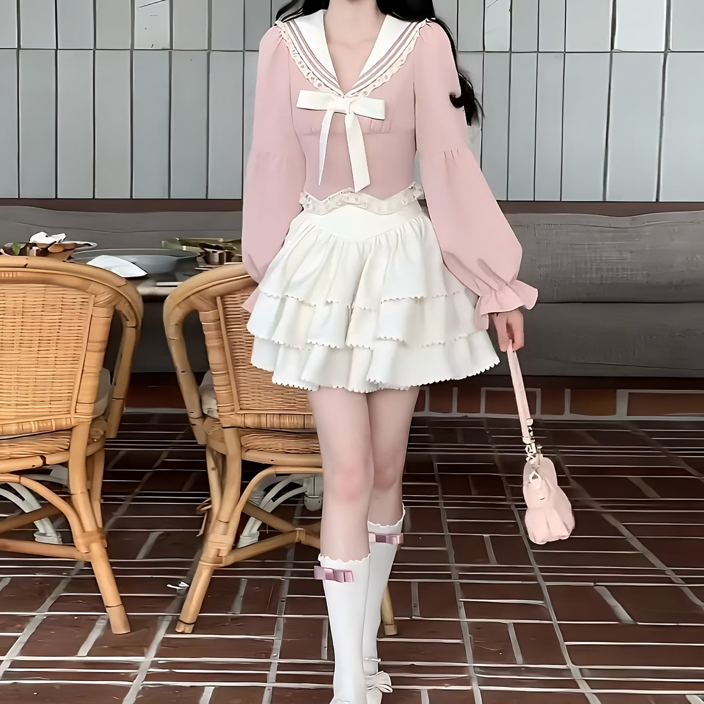 甘いガーリーセットアップ