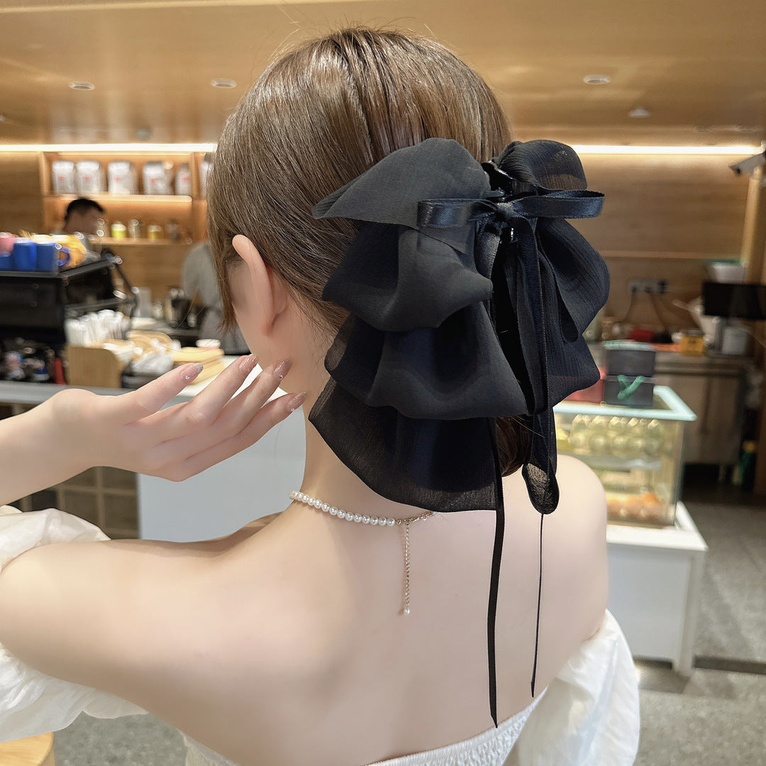 シフォンリボンヘアクリップ