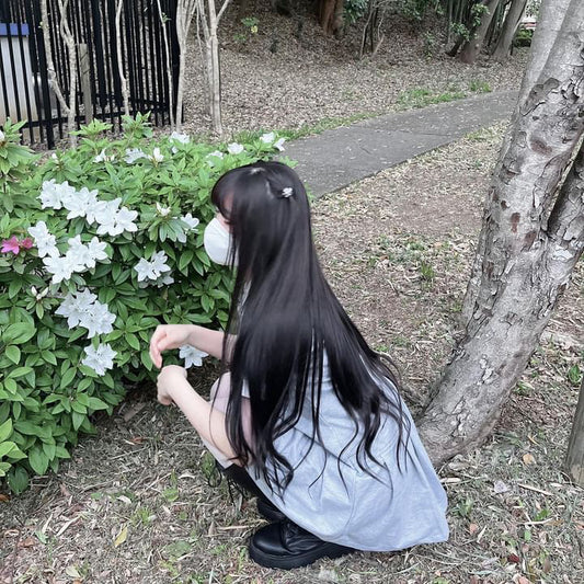 白襟グレープリーツワンピース