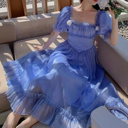 Blue Princessバックリボン2wayワンピース