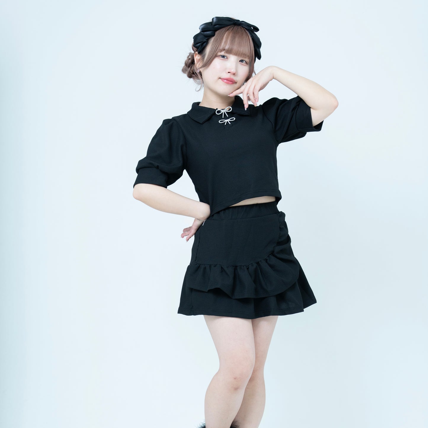 パフスリーブミニスカートセットアップ