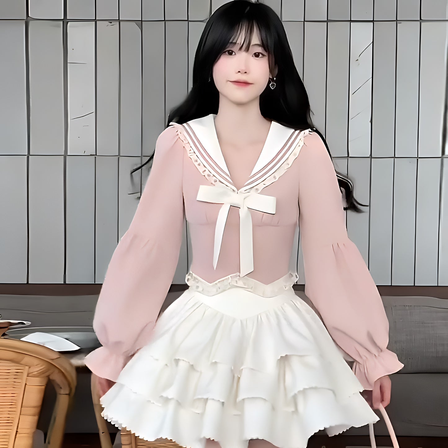 甘いガーリーセットアップ