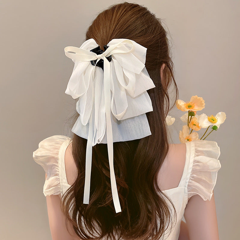 シフォンリボンヘアクリップ
