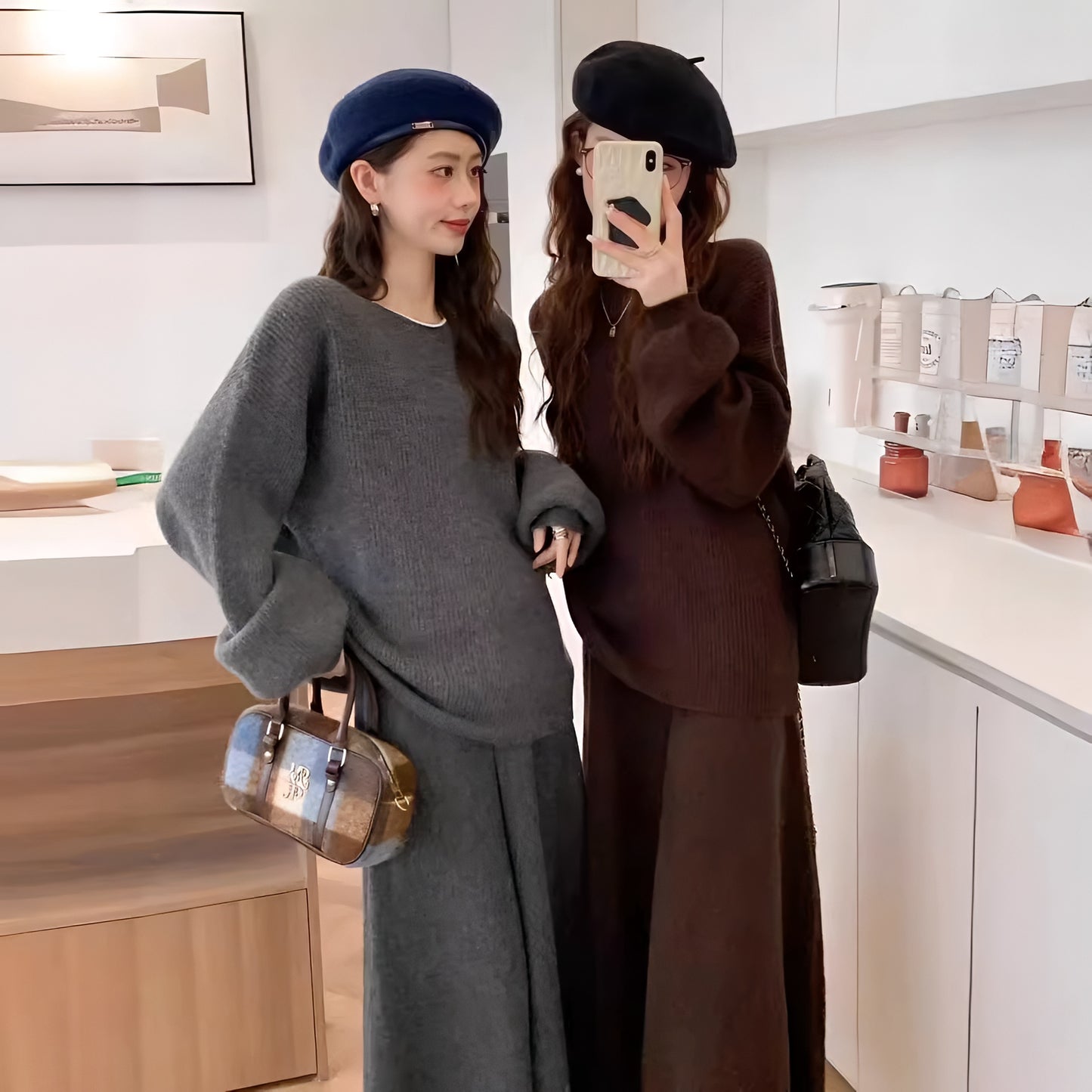 ロングニットセットアップ