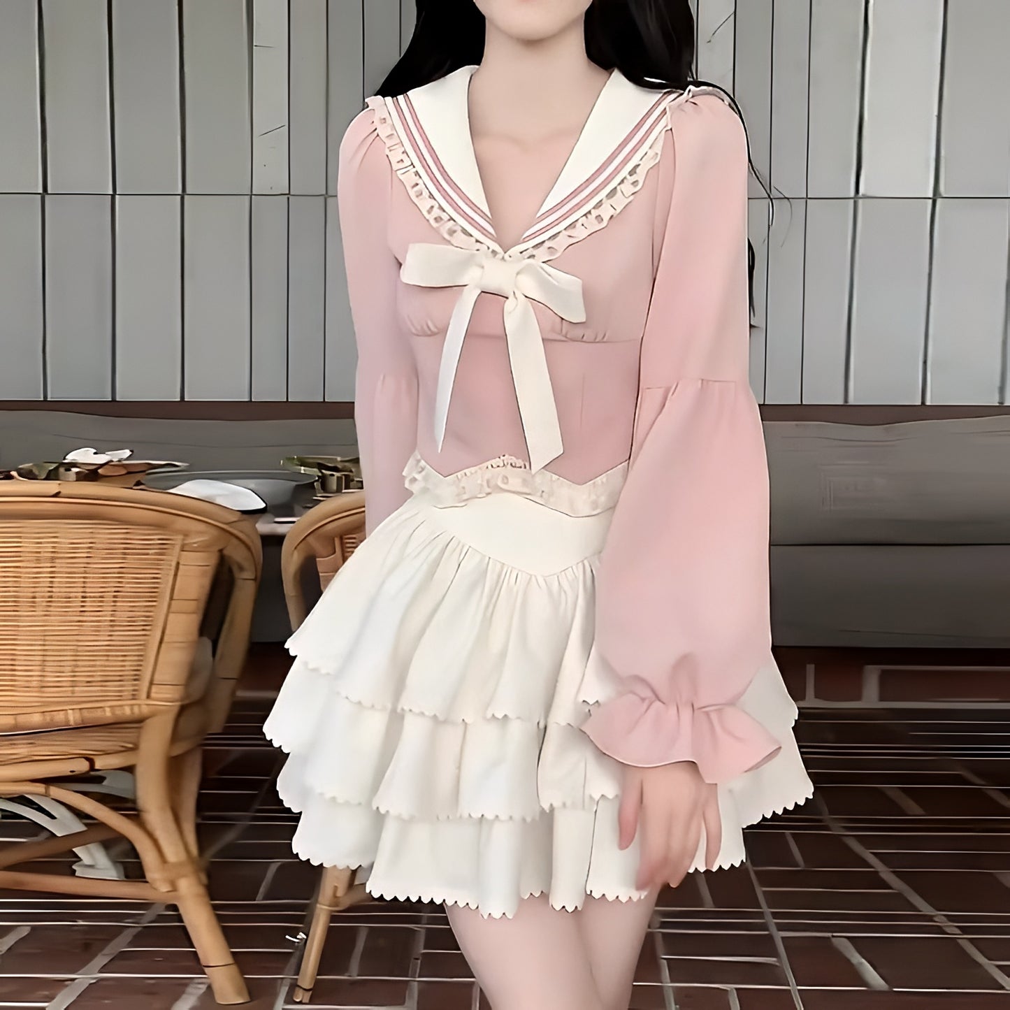 甘いガーリーセットアップ