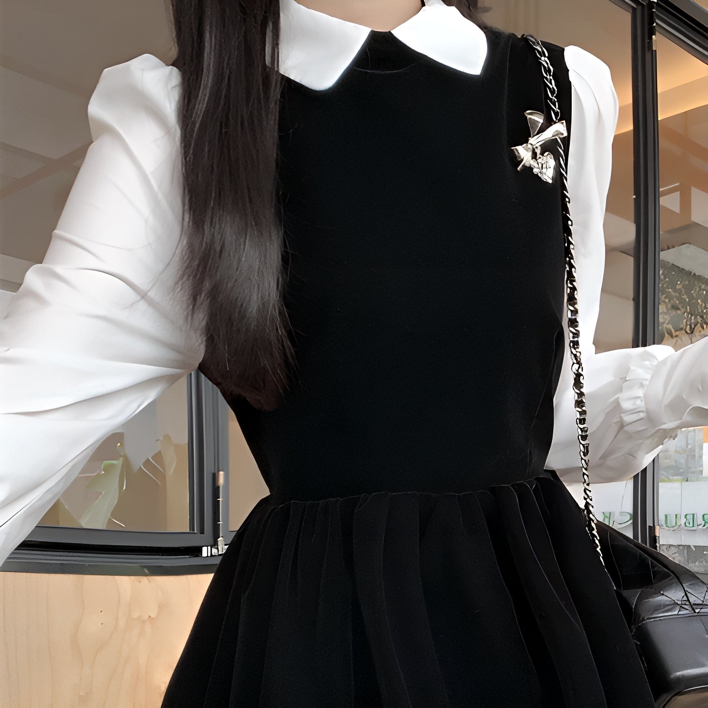 白襟スイートガーリーワンピース