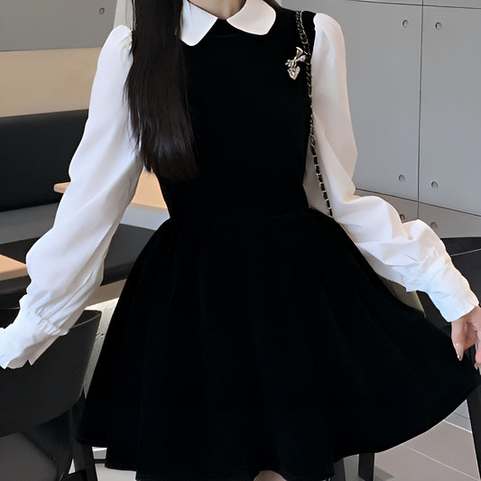 白襟スイートガーリーワンピース