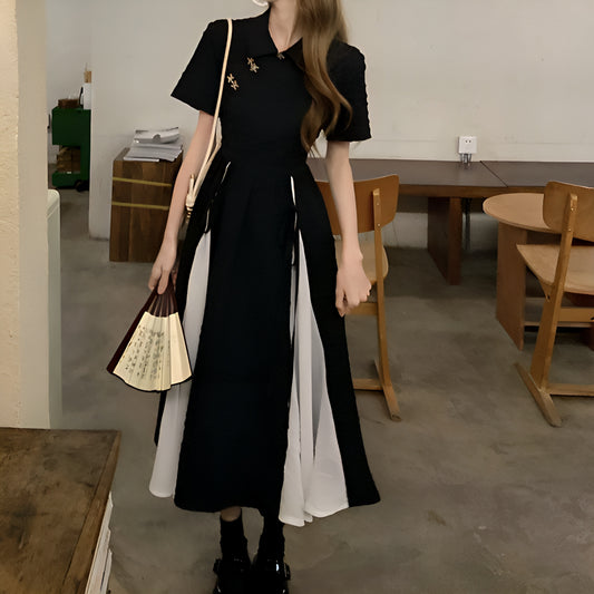 モノトーンスカートワンピース