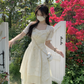 cream white Princess ワンピース