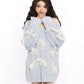 ribbon knit blue tops