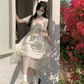 cream white Princess ワンピース