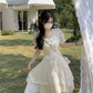 cream white Princess ワンピース