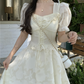 cream white Princess ワンピース