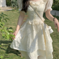 cream white Princess ワンピース