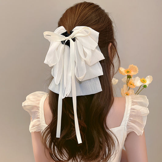 シフォンリボンヘアクリップ
