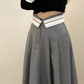 折り返しロングスカート