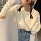 ボリューム袖ニットトップス