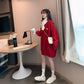 ワンポイントハートロングニット