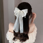 パール付きリボンヘアアクセサリー